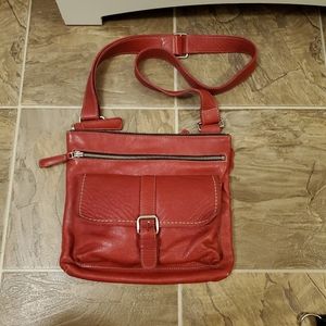 Roots leather crossbody bag